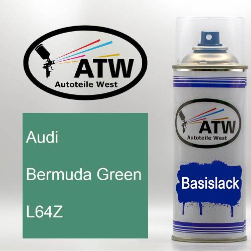 Audi, Bermuda Green, L64Z: 400ml Sprühdose, von ATW Autoteile West.